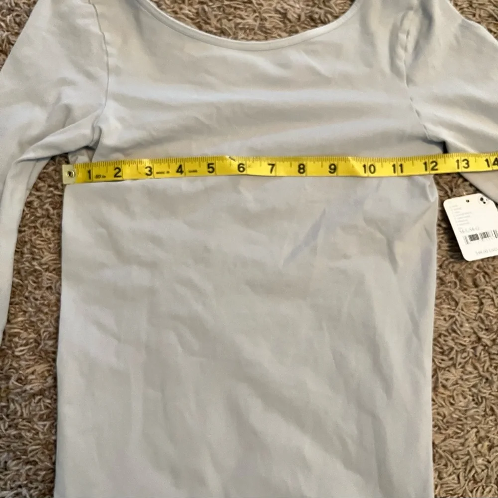 INTIMATELY FREE PEOPLE Low Back Seamless Long Sleeve in Lunar Rock Size M/L NWT